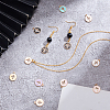 100Pcs 5 Colors Light Gold Plated Alloy Enamel Pendants ENAM-AR0001-73-4