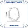 1Pair Brass Oval Hoop Earrings for Women EJEW-LP0001-36P-2