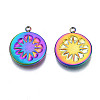 Ion Plating(IP) 304 Stainless Steel Pendants STAS-S119-129-2