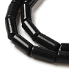 Natural Black Stone Beads Strands G-B091-A16-01-4