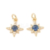 Eco-Friendly Brass Micro Pave Cubic Zirconia Charms KK-I698-28G-3
