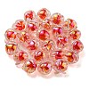UV Plating Rainbow Iridescent Acrylic Beads OACR-F004-02B-3