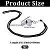 4Pcs 304 Stainless Steel Whistle Pendant Black Cord Necklaces NJEW-GF0001-25P-2