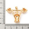 Brass Micro Pave Cubic Zirconia Pendants KK-P250-11G-3
