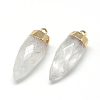 Natural Quartz Crystal Pointed Pendants G-Q496-02-2