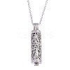 1Pc 304 Stainless Steel Tree of Life Hollow Column Pendant Pet Urn Ashes Necklaces NJEW-CA0001-28P-1