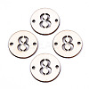 Unfinished Natural Poplar Wood Links Connectors WOOD-S045-138B-8-1