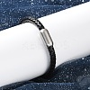 Man's Braided Leather Cord Bracelets BJEW-JB04255-02-6
