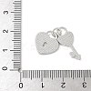 Brass Pave Natural White Shell Pendants KK-S522-15P-3
