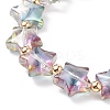 Glass Star Beaded Stretch Bracelet for Women BJEW-JB08273-6