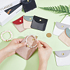 8Pcs 4 Colors PU Leather Jewelry Envelope Pouches Gift Bags with Snap Button and Clear Window ABAG-GA0001-32B-3