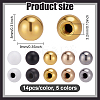 70Pcs 5 Colors Iron Round Nut FIND-BC0014-55-2