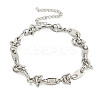Non-Tarnish 304 Stainless Steel Oval Link Chains Bracelets for Men & Women BJEW-D042-19P-1