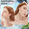 6 Pairs Natural Pearl Round Stud Earrings Findings KK-BBC0011-16-5