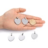 Tarnish Resistant 304 Stainless Steel Mirror Polished Finish Stamping Blank Tag Pendants STAS-P055-04P-5