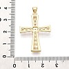 Brass Micro Pave Clear Cubic Zirconia Pendants KK-N268-94G-3