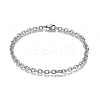 Tarnish Resistant 304 Stainless Steel Cable Chain Bracelets LS-BJEW-H532-01P-1