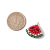 Glass Seed Beaded Watermelon Pendants PALLOY-CJ00138-2