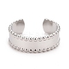Non-Tarnish 304 Stainless Steel Flat Open Cuff Ring for Women RJEW-C025-10P-2