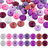 96Pcs 12 Colors Food Grade Eco-Friendly Silicone Abacus Beads SIL-SC0001-87A-1