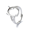 Adjustable 925 Sterling Silver Ring Components STER-K179-39P-1