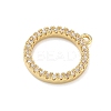 Brass Micro Pave Cubic Zirconia Pendants KK-C254-01B-G-2