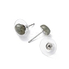 Natural Labradorite Stud Earrings for Women EJEW-E285-01P-03-3