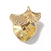 Real 18K Gold Plated Rack Plating Brass Micro Pave Clear Cubic Zirconia Pendants KK-C015-24G-04-1