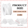 5 Yards Organza Plastic Ribbon with Plastic Pearl Edged OCOR-WH0101-185A-2