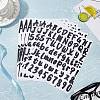 SUPERDANT 12 Sheets 2 Styles PVC Waterproof Self-Adhesive Number & Alphabet & Sign Stickers DIY-SD0001-53-6