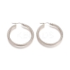 Tarnish Resistant 201 Stainless Steel Geometric Hoop Earrings STAS-D171-12A-P-1