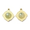 Natural Green Aventurine Rhombus Pendants STAS-L022-339G-02-1
