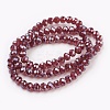 Electroplate Glass Beads Strands GLAA-K027-PL-A03-2