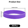 Flat Plain Silicone Cord Bracelet for Men Women BJEW-WH0016-32E-2