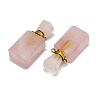 Natural Rose Quartz Perfume Bottle Pendants G-A026-10-01-2