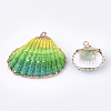 Spray Paint & Electroplate Sea Shell Pendants X-SSHEL-S262-07B-2