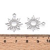 Rack Plating Alloy Rhinestone Pendants PALLOY-T091-20M-P-4
