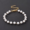 Round Plastic Imitation Pearl Beaded Bracelets BJEW-E054-09G-2