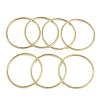 7Pcs Round Vacuum Plating PVD Vacuum Plating 201 Stainless Steel Bangles Sets for Women BJEW-F476-08G-02-3