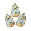 304 Stainless Steel Enamel Pendants STAS-P406-27A-G-1
