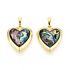 Brass Locket Pendants KK-T073-66-1
