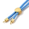 Half Finished Twisted Milan Rope Slider Bracelets FIND-G032-01G-15-4