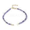 Faceted Rondelle Cubic Zirconia Beaded Bracelet Making KK-F892-25G-1