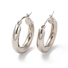Non-Tarnish 304 Stainless Steel Huggie Hoop Earrings for Women EJEW-Q767-01B-P-1