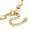 304 Stainless Steel Crystal Rhinestone Link Chain Bracelets for Women BJEW-G712-13B-02-3