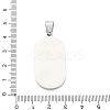 304 Stainless Steel Micro Pave Cubic Zirconia Pendants STAS-U043-25P-3