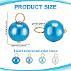 200Pcs 4 Style Pearlized Glass Pearl Pendants PALLOY-PHE00003-2