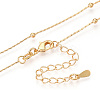 Brass Ball Boston Link Chain Necklaces NJEW-N054-14G-2