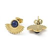 Ion Plating(IP) Real 18K Gold Plated 304 Stainless Steel Fan Stud Earrings EJEW-Z042-02B-2