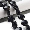Dyed & Heated Natural Black Agate Beads Strands G-F769-A01-01-1